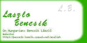 laszlo bencsik business card